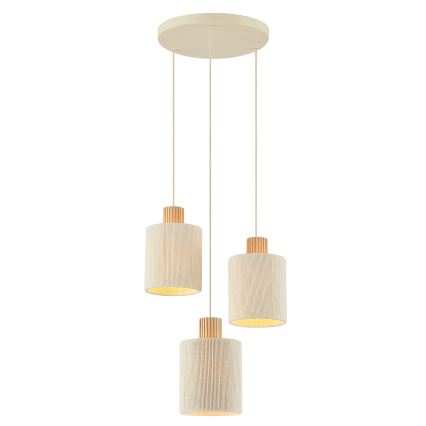 Brilliant - ARLO kábeles csillár 3xE27/20W/230V, Ø 40 cm, krémszínű
