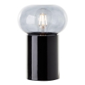 Brilliant - Asztali lámpa KNUT 1xE27/25W/230V fekete/átlátszó