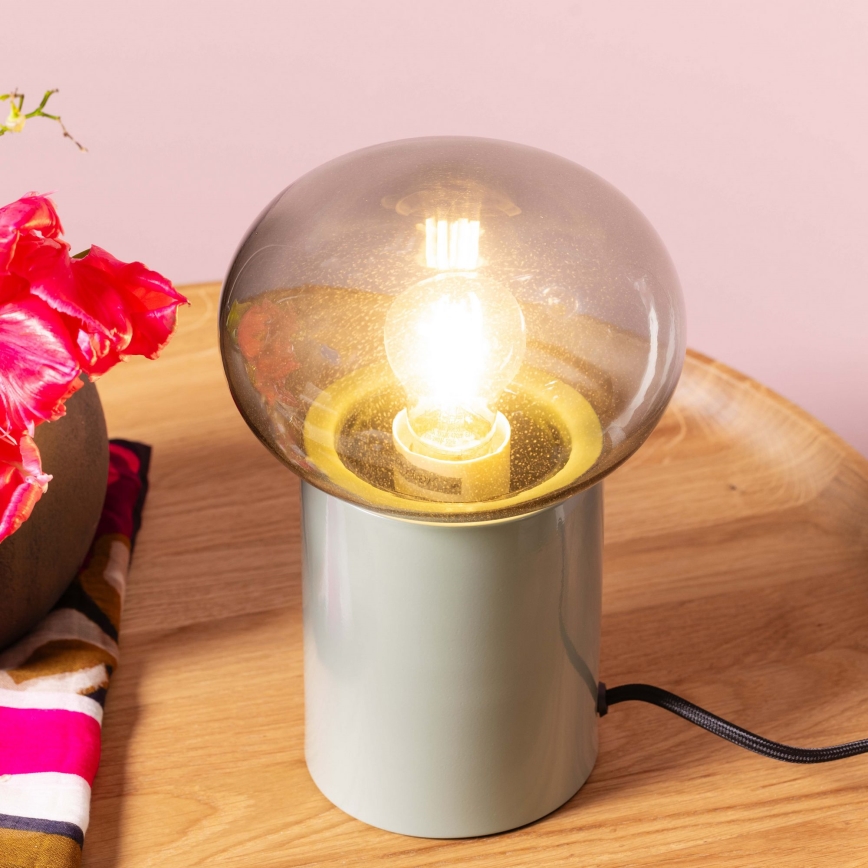 Brilliant - Asztali lámpa KNUT 1xE27/25W/230V zöld/átlátszó