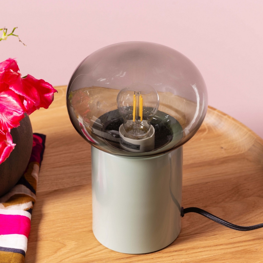 Brilliant - Asztali lámpa KNUT 1xE27/25W/230V zöld/átlátszó