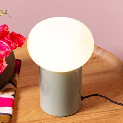 Brilliant - Asztali lámpa KNUT 1xE27/25W/230V zöld/fehér