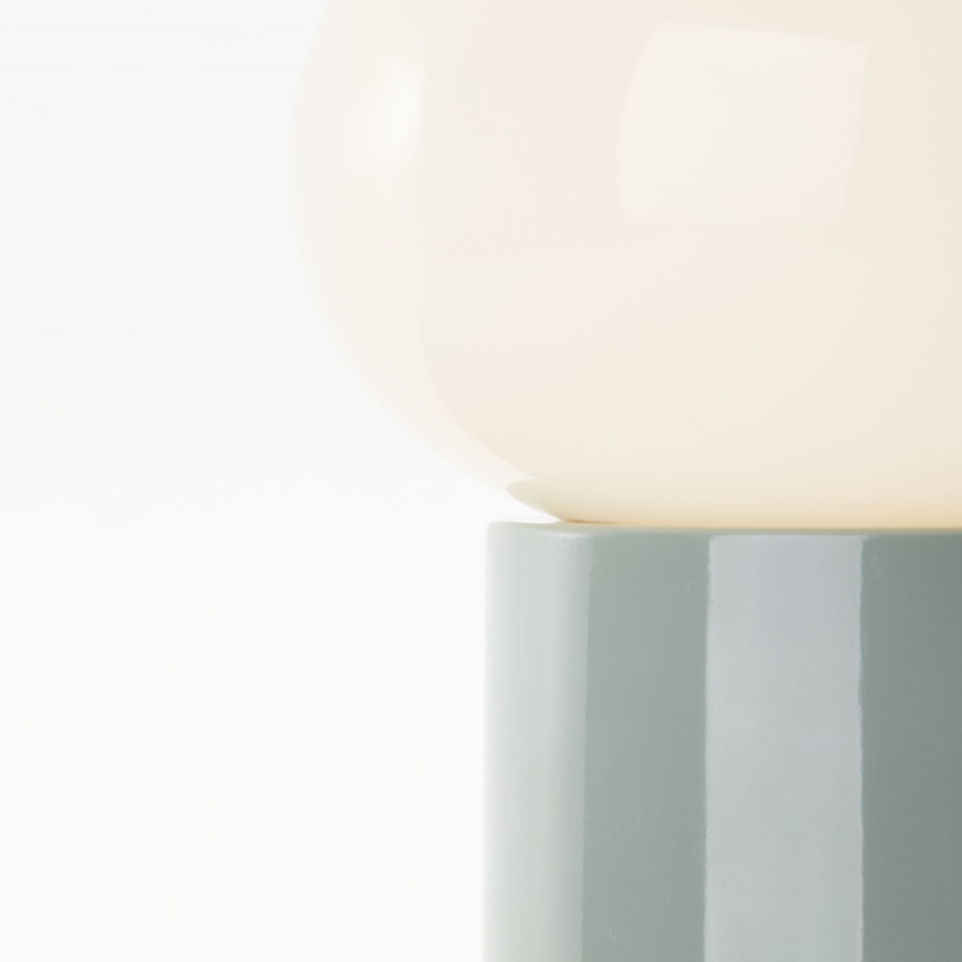 Brilliant - Asztali lámpa KNUT 1xE27/25W/230V zöld/fehér