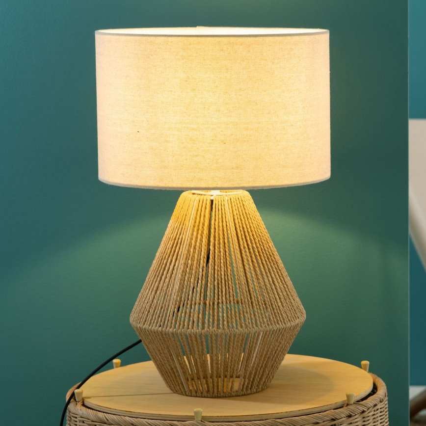 Brilliant - Asztali lámpa LARAINE 1xE27/42W/230V bézs