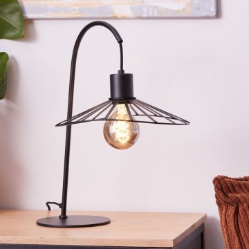 Brilliant - Asztali lámpa LEIKA 1xE27/52W/230V fekete