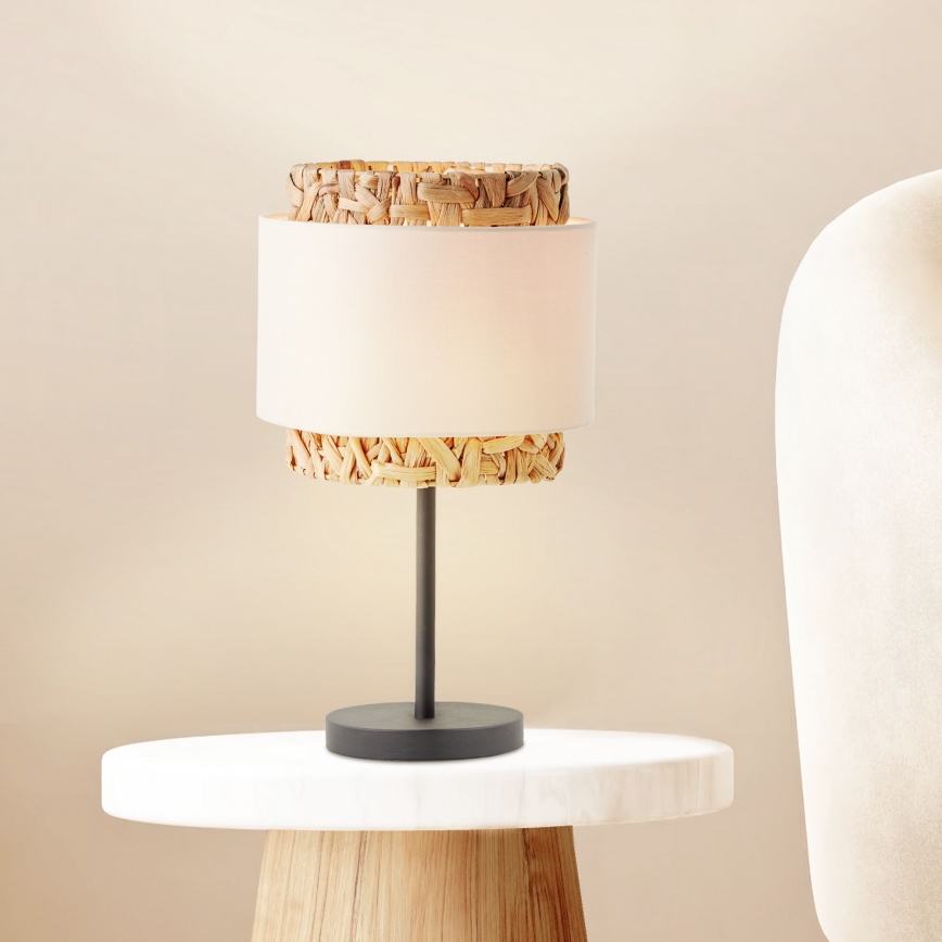 Brilliant - Asztali lámpa WATERLILLY 1xE27/60W/230V krémes