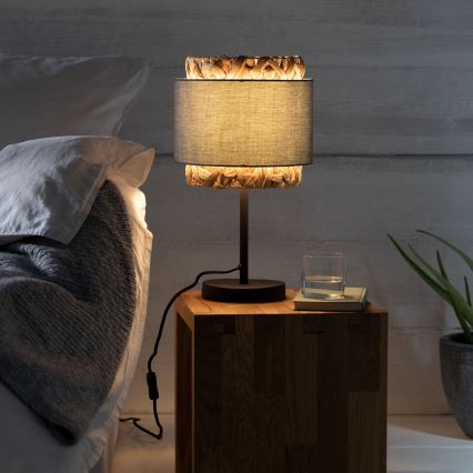 Brilliant - Asztali lámpa WATERLILLY 1xE27/60W/230V szürke