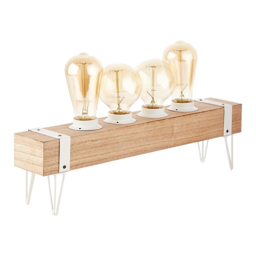 Brilliant - Asztali lámpa WHITEWOOD 4xE27/60W/230V