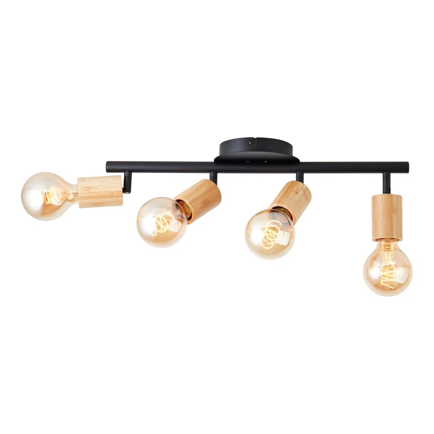 Brilliant - bambusz spotlámpa, 4x E27 foglalat, max. 28 W, 230 V