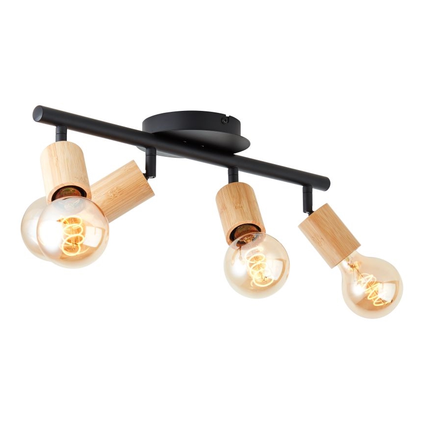 Brilliant - bambusz spotlámpa, 4x E27 foglalat, max. 28 W, 230 V