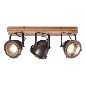 Brilliant - CARMEN WOOD 3x GU10/5W/230V spotlámpa, barna