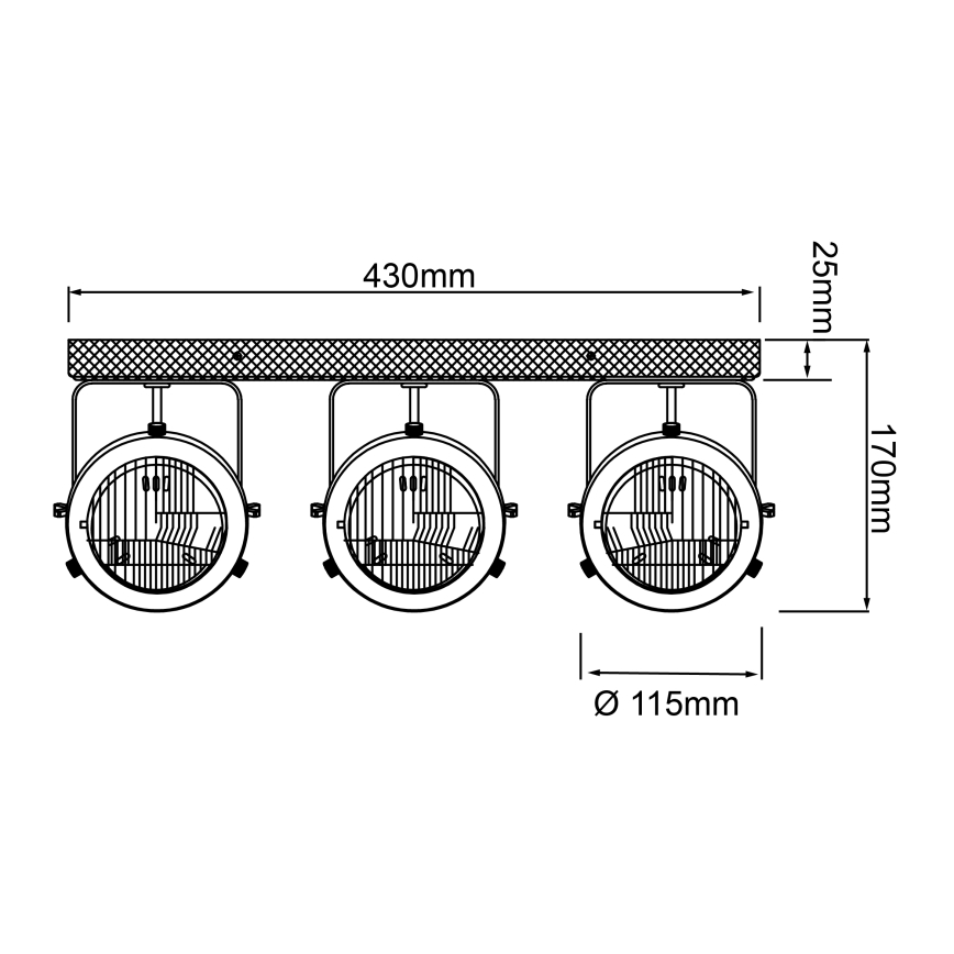 Brilliant - CARMEN WOOD 3x GU10/5W/230V spotlámpa, barna