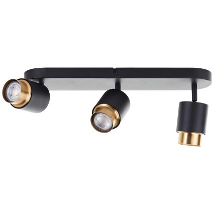 Brilliant - COVELO LED spotlámpa 3xGU10/5W/230V fekete/arany