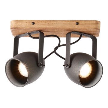 Brilliant - CROWTON spotlámpa 2xGU10/6W/230V fenyő