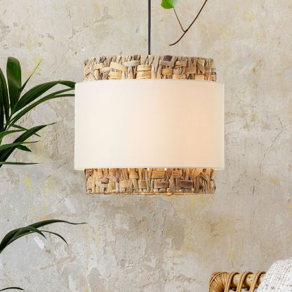 Brilliant - Csillár zsinóron WATERLILLY 1xE27/60W/230V átm. 35 cm krémes