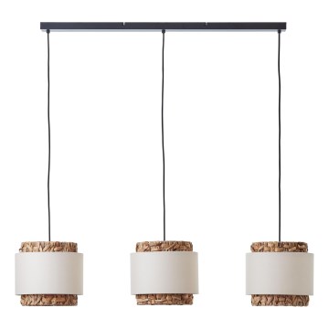 Brilliant - Csillár zsinóron WATERLILLY 3xE27/60W/230V krémes