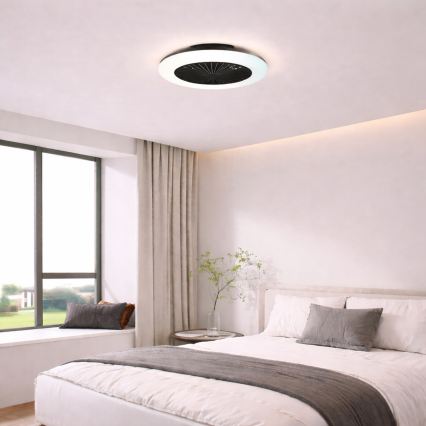 Brilliant - LED dimmelhető mennyezeti lámpatest ventilátorral MONTERO LED/20W/230V 2700-6500K átm. 42 cm fekete + távirányító