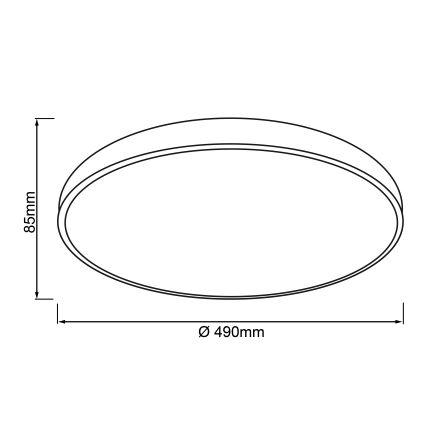 Brilliant - fényerőszabályozható mennyezeti lámpatest SLIMLINE LED/60W/230V 3000-6500K átmérő 49 cm fehér + távirányító