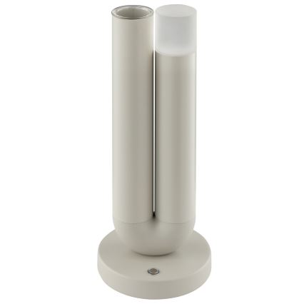 Brilliant - LED, fényerőszabályozható, újratölthető érintésvezérlésű kültéri asztali lámpa SAYU LED/2,5W/5V 2700K 2600 mAh IP44 szürke