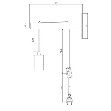 Brilliant - Fali lámpa JARBO 1xE27/60W/230V