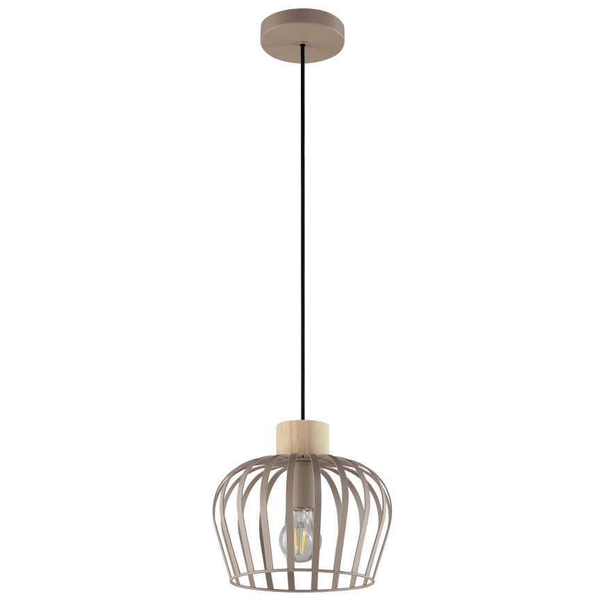 Brilliant - Függőlámpa kábellel NORDIC CAGE 1xE27/20W/230V átm. 25 cm bézs