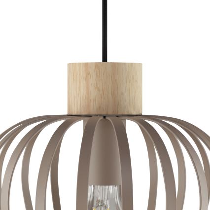 Brilliant - Függőlámpa kábellel NORDIC CAGE 1xE27/20W/230V átm. 25 cm bézs