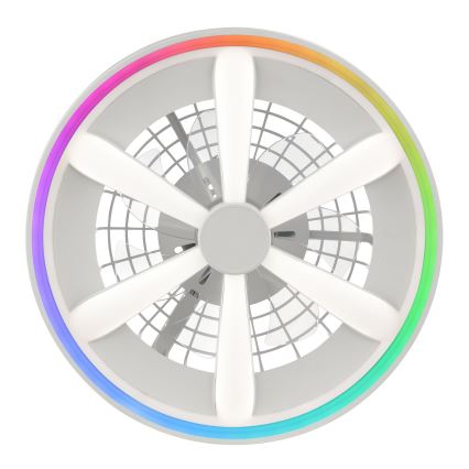Brilliant - LED RGBW Fényerőszabályzós mennyezeti ventilátor világítással GAIANO LED/48W/230V 2700-6500K fehér + távirányító