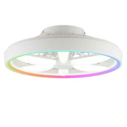 Brilliant - LED RGBW Fényerőszabályzós mennyezeti ventilátor világítással GAIANO LED/48W/230V 2700-6500K fehér + távirányító