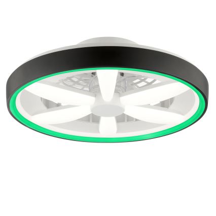 Brilliant - LED RGBW dimmelhető mennyezeti ventilátor világítással GAIANO LED/48W/230V 2700-6500K fekete + távirányító