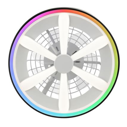 Brilliant - LED RGBW dimmelhető mennyezeti ventilátor világítással GAIANO LED/48W/230V 2700-6500K fekete + távirányító