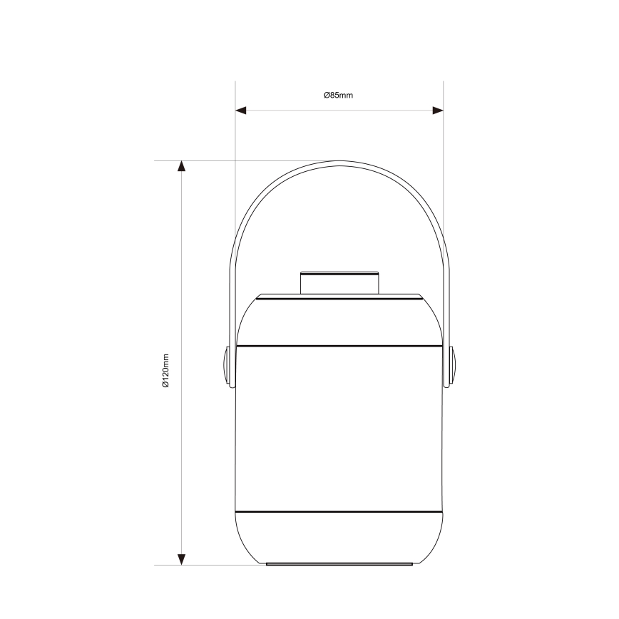 Brilliant - LED állítható fényerejű kültéri asztali lámpa GEMMA LED/1,9W/5V 1800 mAh IP44 fehér