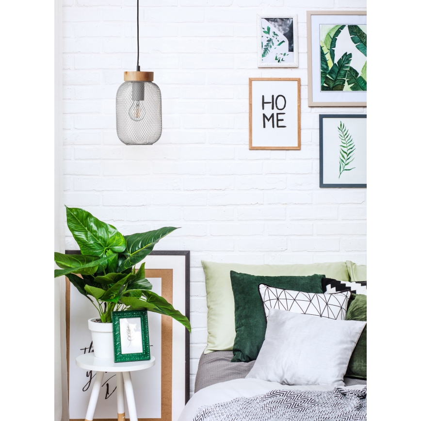 Brilliant - Kábeles függőlámpa GIADA 1xE27/40W/230V átm. 16 cm szürke