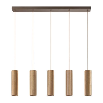 Brilliant - Kábeles függőlámpa LAKEWOOD 5xGU10/10W/230V barna