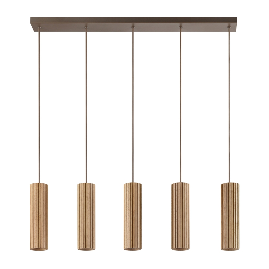 Brilliant - Kábeles függőlámpa LAKEWOOD 5xGU10/10W/230V barna