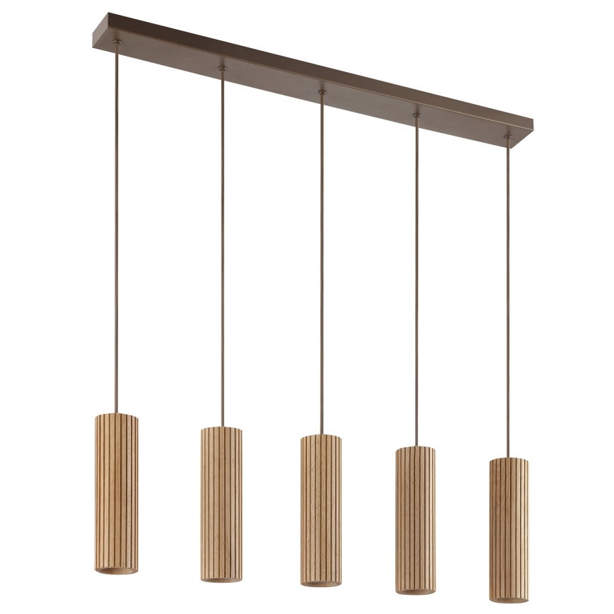 Brilliant - Kábeles függőlámpa LAKEWOOD 5xGU10/10W/230V barna