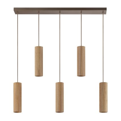 Brilliant - Kábeles függőlámpa LAKEWOOD 5xGU10/10W/230V barna