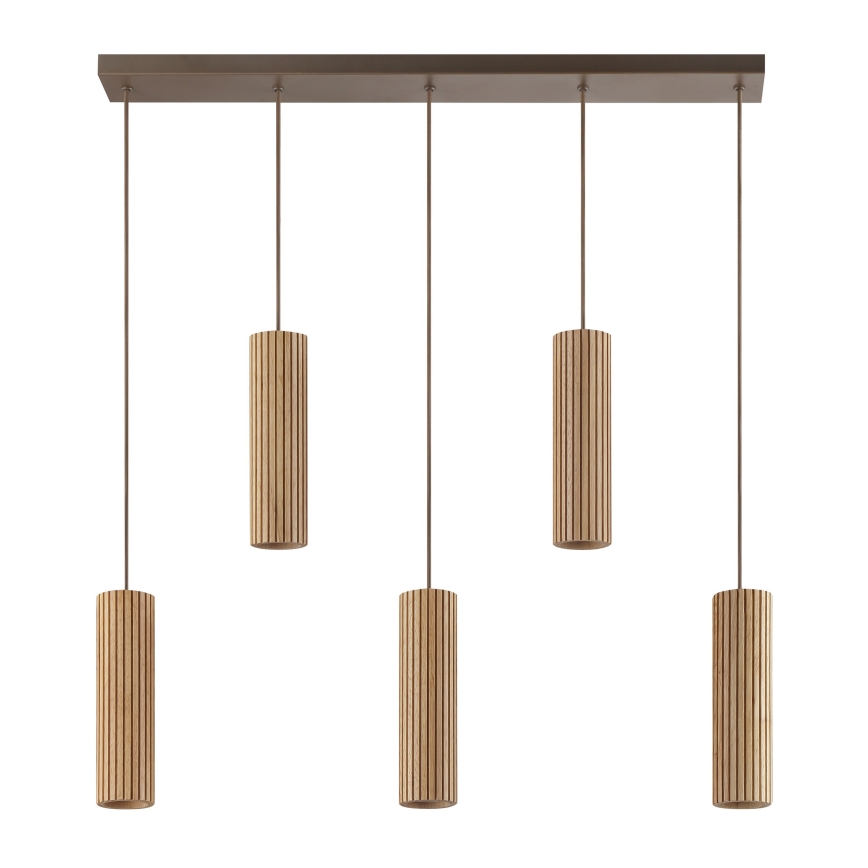 Brilliant - Kábeles függőlámpa LAKEWOOD 5xGU10/10W/230V barna