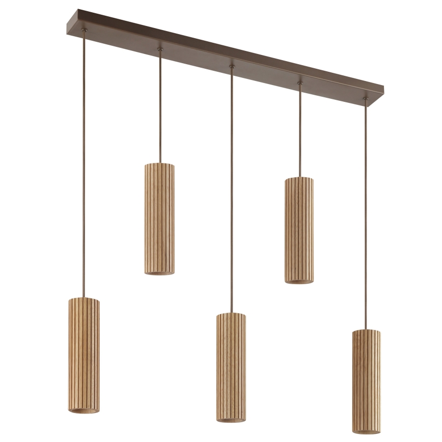 Brilliant - Kábeles függőlámpa LAKEWOOD 5xGU10/10W/230V barna