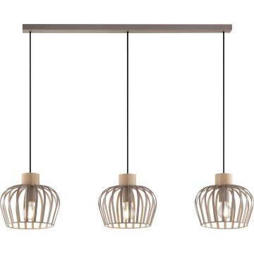 Brilliant - Kábeles függőlámpa NORDIC CAGE 3xE27/20W/230V bézs