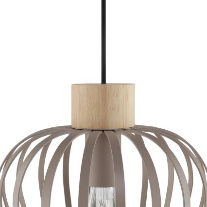 Brilliant - Kábeles függőlámpa NORDIC CAGE 3xE27/20W/230V bézs