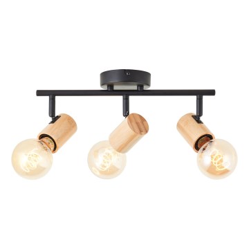 Brilliant - KERRY spotlámpa 3xE27/40W/230V fekete/bambusz