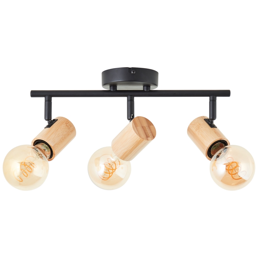 Brilliant - KERRY spotlámpa 3xE27/40W/230V fekete/bambusz