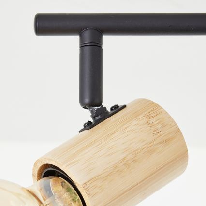 Brilliant - KERRY spotlámpa 3xE27/40W/230V fekete/bambusz