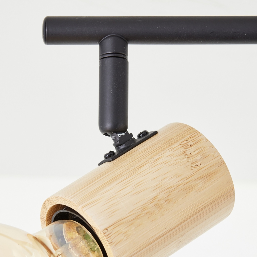 Brilliant - KERRY spotlámpa 3xE27/40W/230V fekete/bambusz