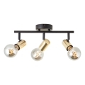 Brilliant - KERRY spotlámpa 3xE27/40W/230V fekete/sárgaréz