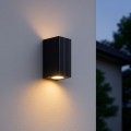 Brilliant - Kültéri fali lámpa JELANI 2xGU10/10W/230V IP44 fekete