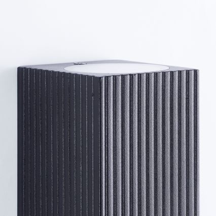 Brilliant - Kültéri fali lámpa JELANI 2xGU10/10W/230V IP44 fekete