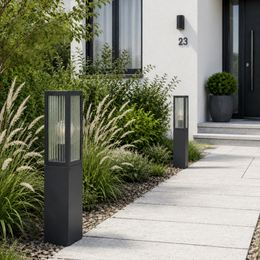 Brilliant - Kültéri lámpatest GETTA 1xE27/20W/230V 50 cm IP44 fekete