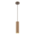 Brilliant - LAKEWOOD kábeles függeszték 1xGU10/10W/230V, Ø 10 cm, barna