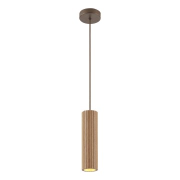 Brilliant - LAKEWOOD kábeles függeszték 1xGU10/10W/230V, Ø 10 cm, barna