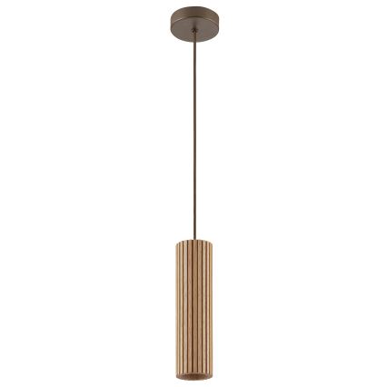 Brilliant - LAKEWOOD kábeles függeszték 1xGU10/10W/230V, Ø 10 cm, barna